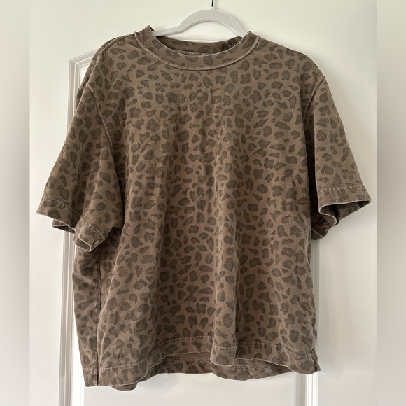 Abercrombie & Fitch Tops - Abercrombie & Fitch Leopard Print Brown Essential T-Shirt